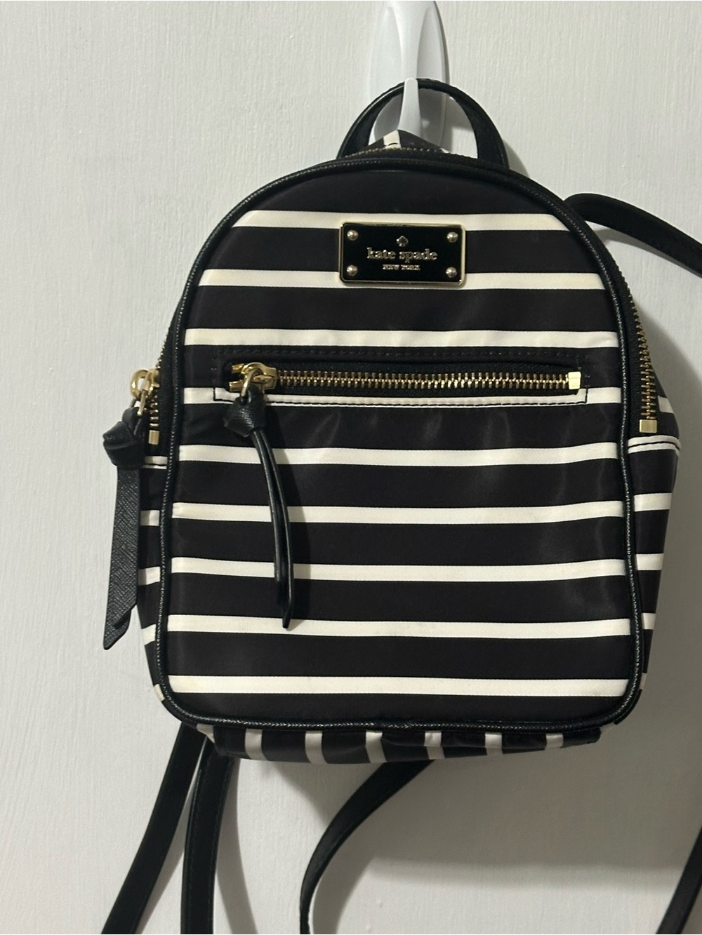 Kate Spade New York Wilson Road French Stripe Mini Bradley Backpack
